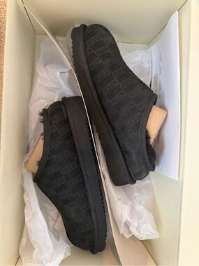 Kith Black Monogram Slip-On Loafers